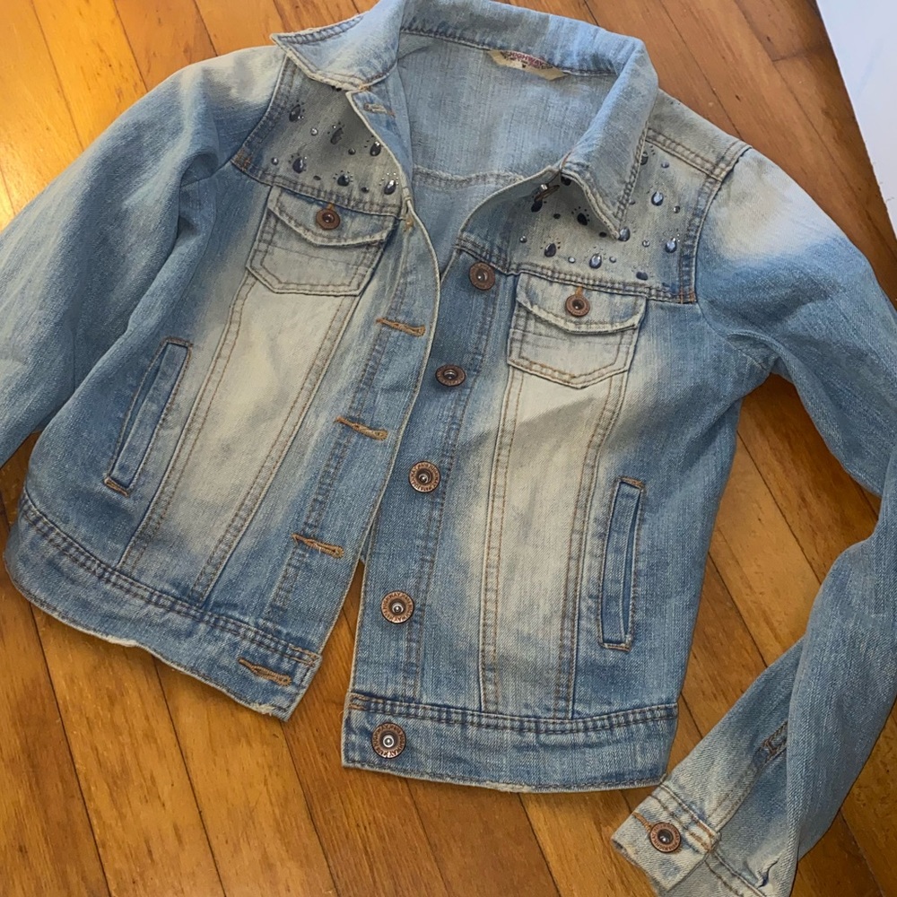 Jean Jacket with rhinestones